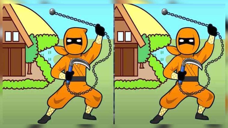 Détectez 3 différences dans les images de Ninja en seulement 8 secondes