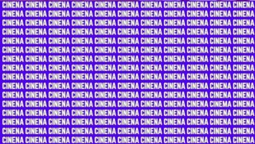 Repérez le mot Cinema parmi les Cinena en 15 secondes