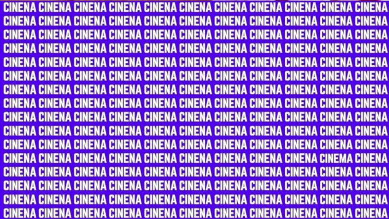 Repérez le mot Cinema parmi les Cinena en 15 secondes