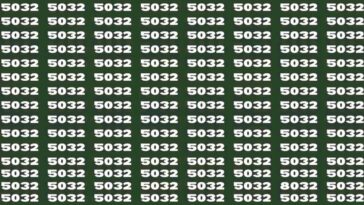Trouvez le nombre 8032 parmi les 5032 en 15 secondes avec un regard vif